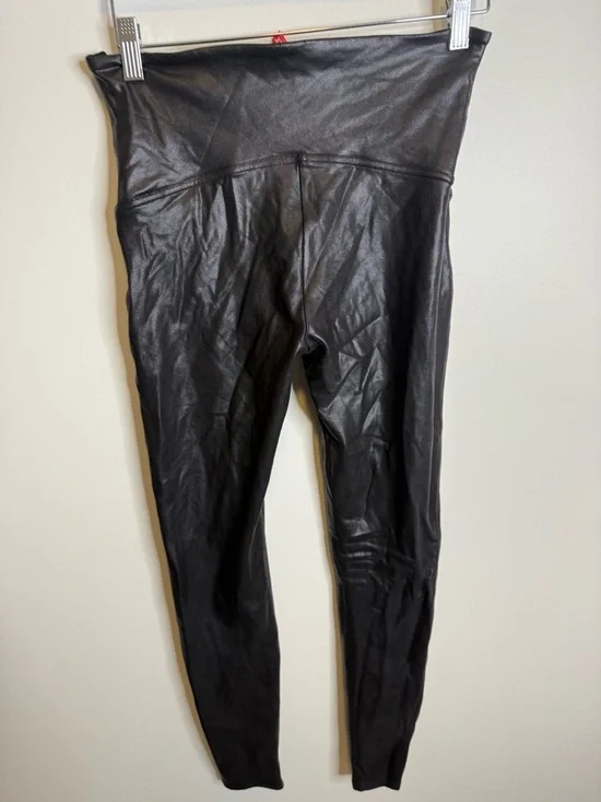 SPANX Black Leggings metallic size xl - Picture 6 of 7